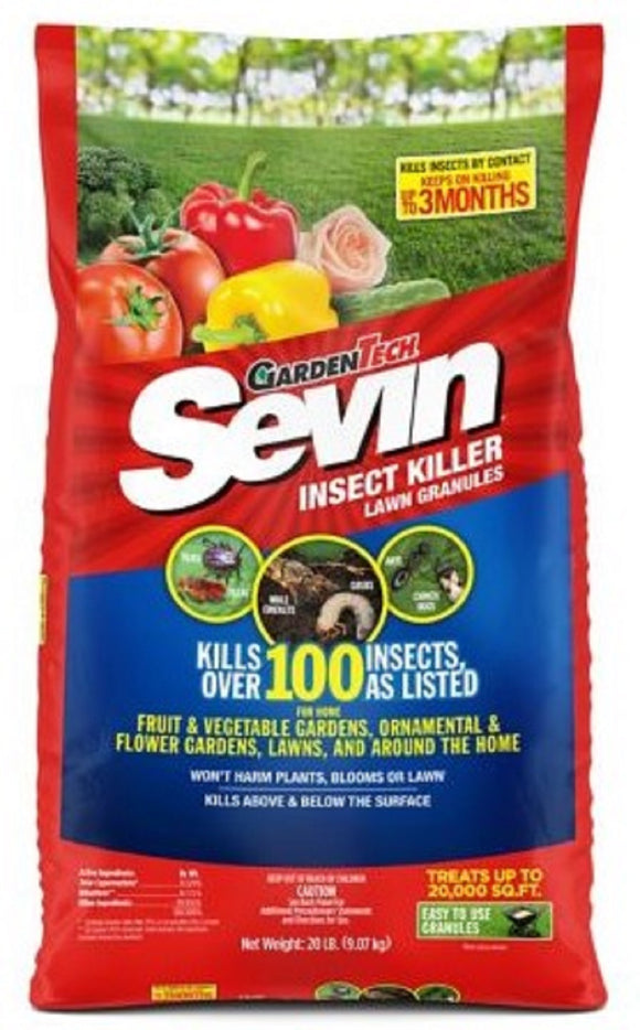 Sevin 100530029 Insect Killer Lawn Granules 20lb Granules Spreader Tick