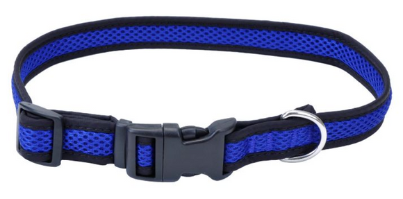 Retriever Adjustable Mesh Dog Collar, 20in., Blue