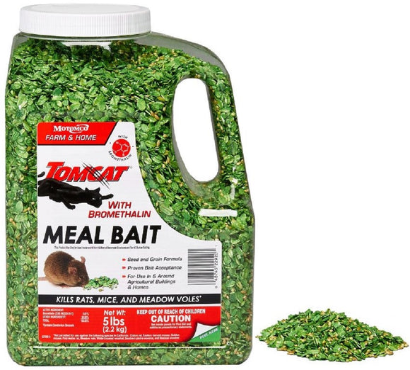 Tomcat 22920 Indoor and Outdoor Rodent Meal Bait 5 lb. Pellets