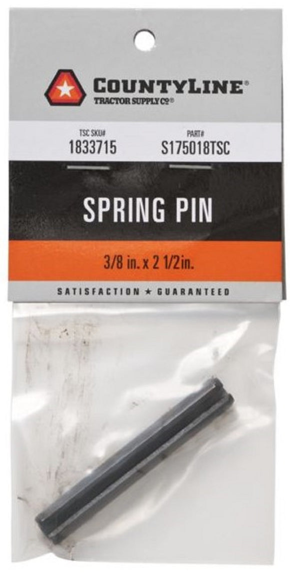 CountyLine 22KITA133 Spring Pin 3/8 Inch x 2-1/2 Inch Auto Black/Black Oxide