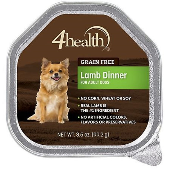 4health Grain Free 300205130 Adult Lamb Dinner Wet Dog Food 3.5 oz, 1 Single Can