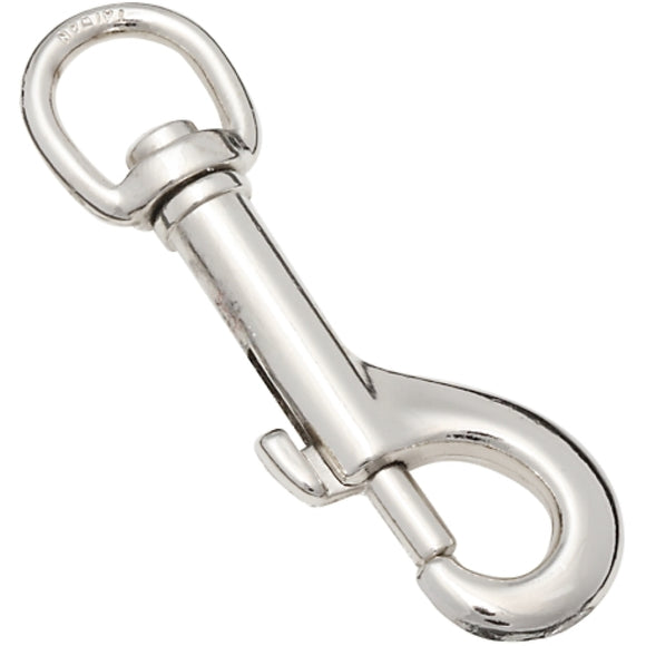 National Hardware N222-588 1/2 in. x 3 in. Bolt Snap with Swivel Eye, Nickel