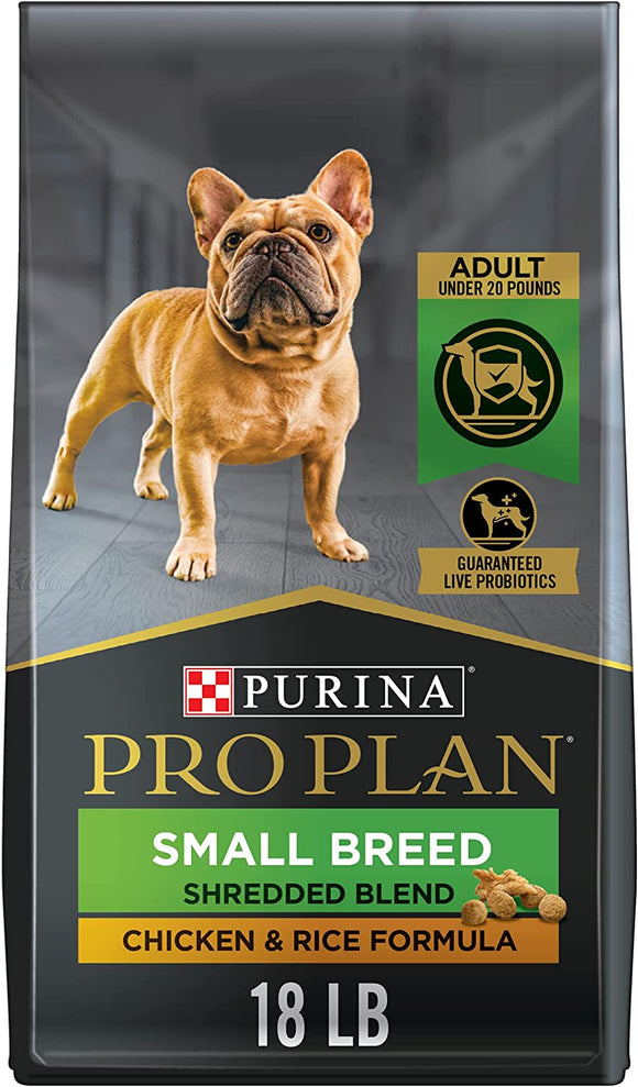 Purina Pro Plan 18lb Small Breed Shredded Blend Chicken and Rice Dry Dog Food