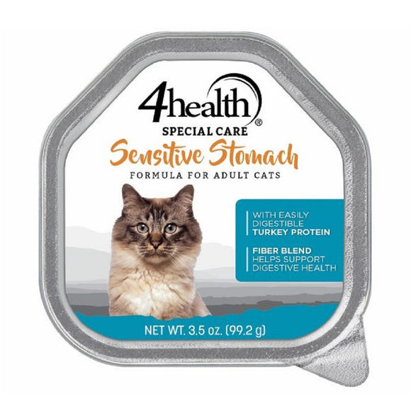 4health 300215690 Sensitive Stomach Formula 1 Single Tray 3.5 oz. Wet Cat Food