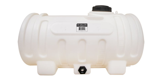 Fimco 5169375: 45 gal. Polyethylene Leg Tank for Superior Liquid Handling, White