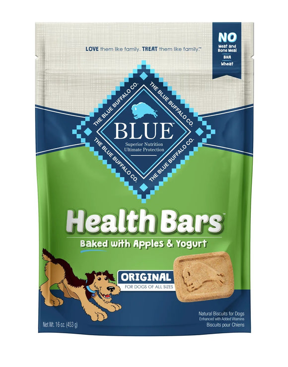 Blue Buffalo 800282 16oz Apple & Yogurt Flavor Original Health Bars Dog Biscuits