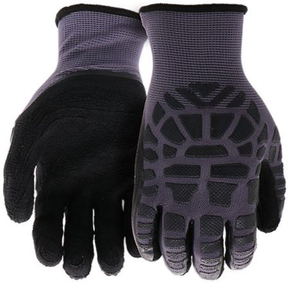 Boss Men's Black Latex Grip Gloves with MicroArmor Extra Large, 1 Pair