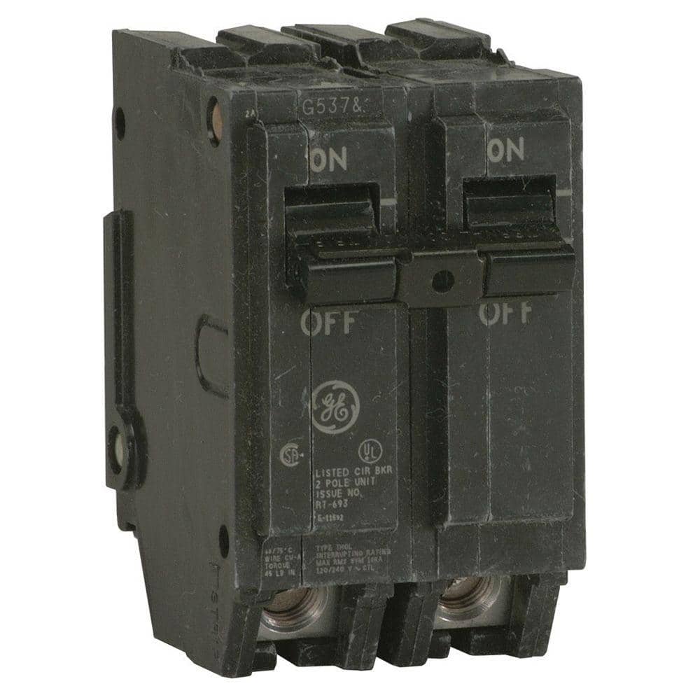 GE THQL2120 QLine 20 Amp 2 in. DoublePole Circuit Breaker Below