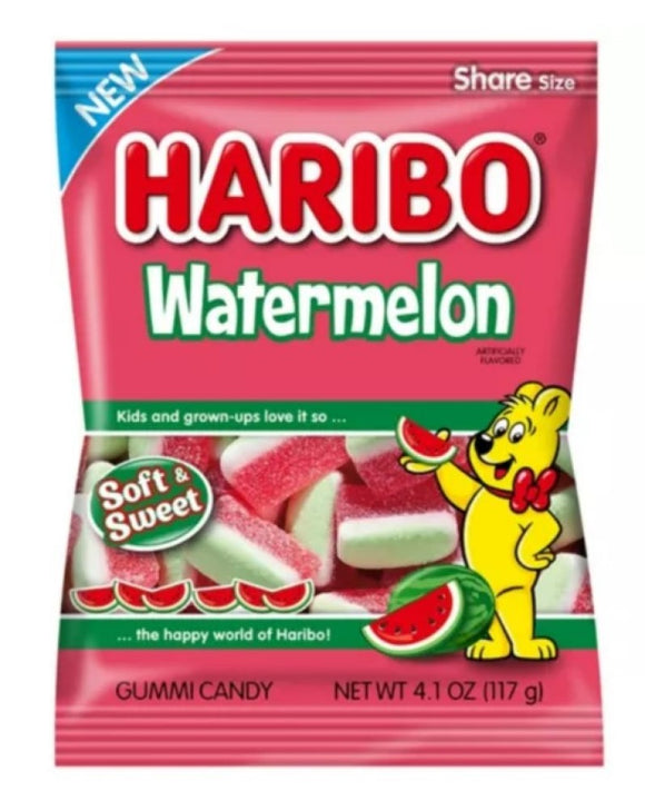 Haribo 122462 Watermelon Gummi Candy 4.1 oz. Bag, Pack of 1