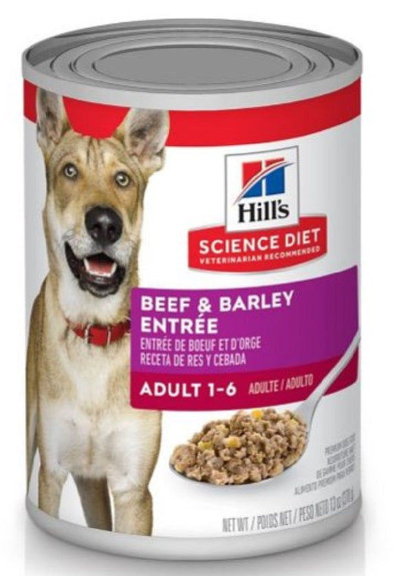 Hill's Science Diet Adult Beef and Barley Chunks Wet Dog Food, 13 oz. 1 Can