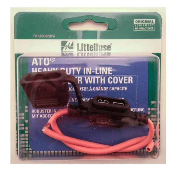 Littelfuse FHAC0002XP 12 Gauge ATO Heavy-Duty In-Line Fuse Holder with Cover