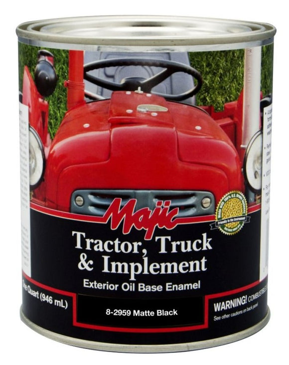 Majic 8-2959-2 Tractor Truck & Implement Enamel Paint Matte Black 1 qt.