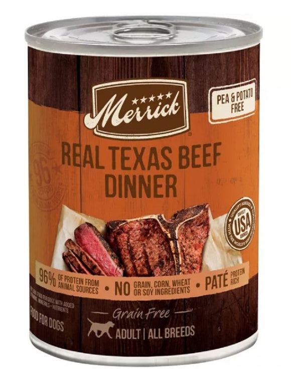 Merrick Grain Free Real Texas Beef Dinner Wet Dog Food 1 Can - 12.7 oz.
