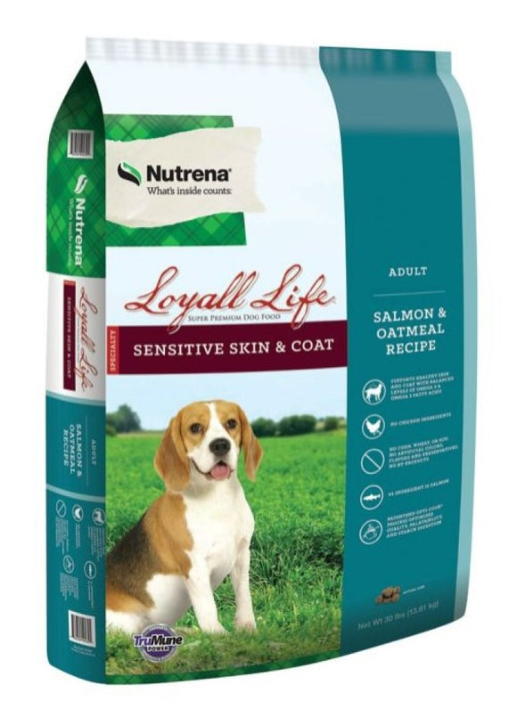 Nutrena 36446-30 Loyall Sensitive Skin and Coat Salmon and Oatmeal Recipe 30 lb.