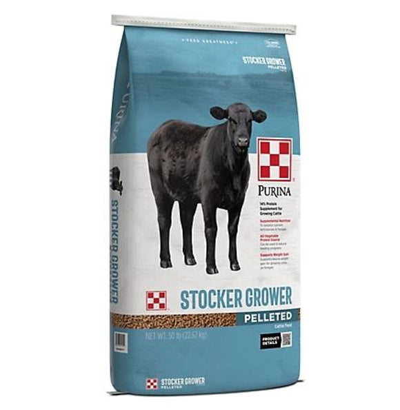 Purina 46877 Stocker and Grower Pelleted 4-Square Cattle Supplement, 50 Pounds