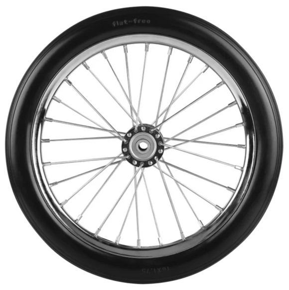 Generic  16in. x 1.75in. SR 1607 Ribbed Flat-Free Replacement Wheels, 1/2in.