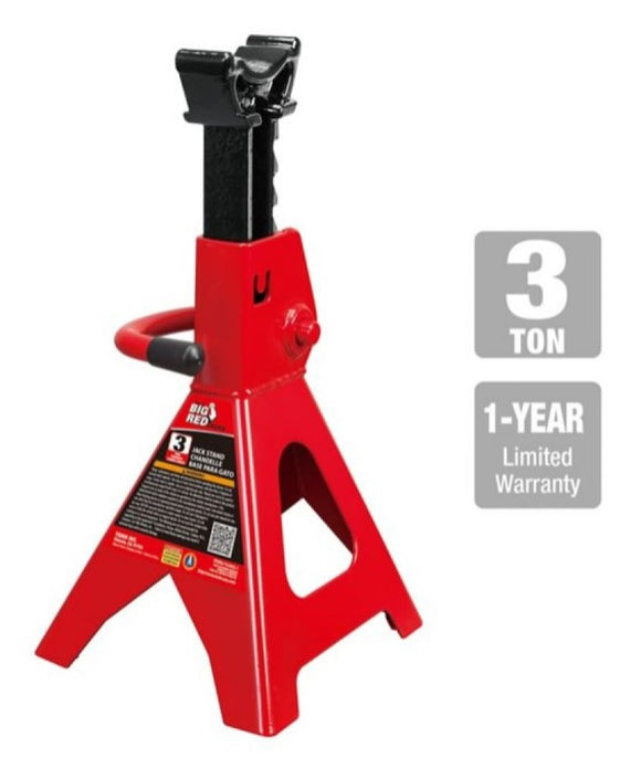 Torin T43002-1 Big Red Jack Stand 3 Ton 4000 lb. Capacity Red
