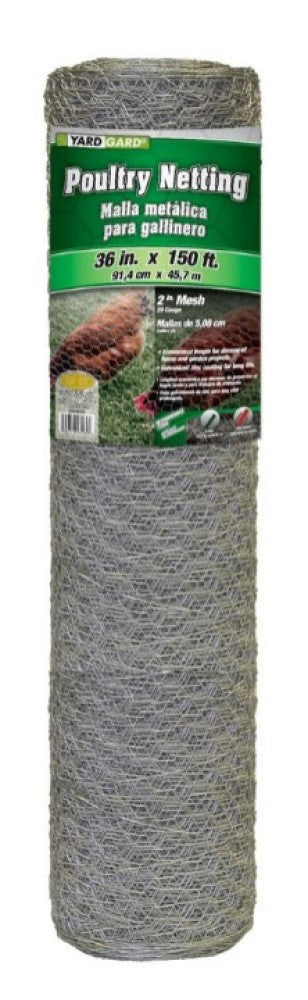 YardGard 308427B 1 in. Mesh x 150 ft. x 36 in. Poultry Netting Chicken Wire