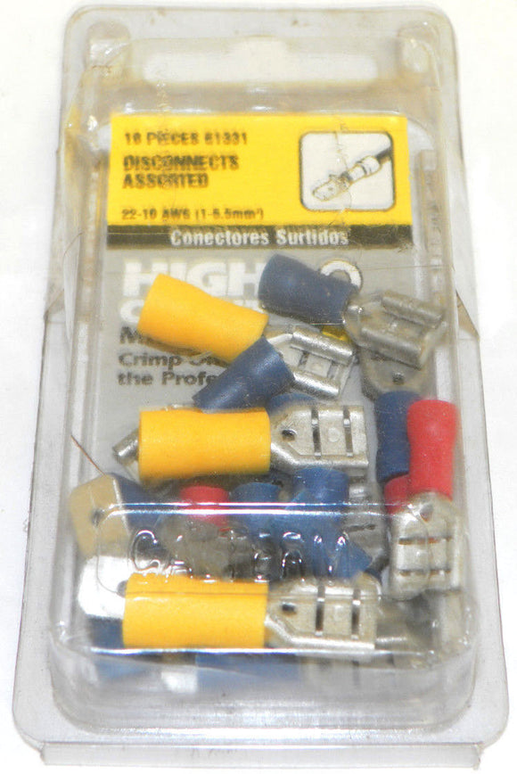Calterm 61331 22-10 AWG (1-5.5mm²) Disconnects Assorted 18 Pcs