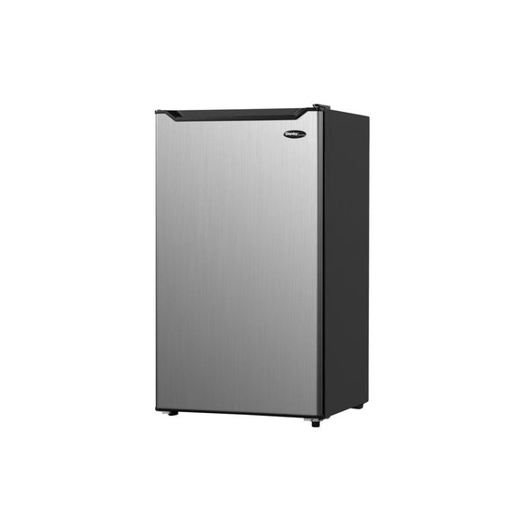 4.4 cu. ft. Mini Fridge in Stainless Steel Look with Freezer Section