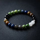 Healing Chakra Beaded Bracelet, Natural Gemstone Handmade Stretch Crystal Jewelry, Meditation Yoga Gift Boho