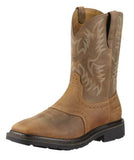 Ariat Men's Sierra Wide Square Steel Toe Work Boots Size 10.5 EE, Aged Bark Brown