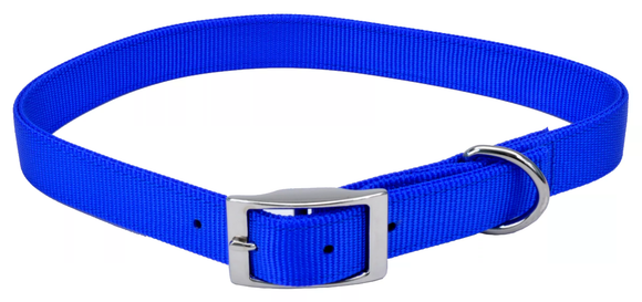 Retriever: Blue-Colored Double Ply Nylon Dog Collar for Ultimate Comfort & Style