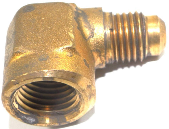 Big A Service Line 3-150440 Brass Pipe, 90 deg Street Flare Elbow 1/4