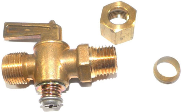 Big A 3-45764 Brass Pipe, Shut-off Cocks Male Drain Valve 3/8