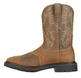 Ariat Men's Sierra Wide Square Steel Toe Work Boots Size 10.5 EE, Aged Bark Brown