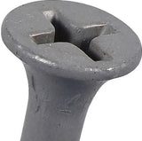 Fas-N-Tite Wood Screws, Exterior, Phillips Drive, #8 X 1-5/8", Gray, Steel, 75 PK