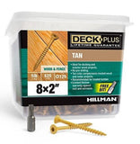Hillman 48414 Deck Plus Tan Exterior Deck Screws #8 x 2", 5lb Box, 625-Pack