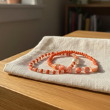 LOVE Letter Beaded Bracelet Set with Butterfly Charm, Orange Aesthetic Friendship Jewelry Gift for Her