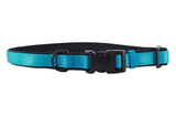 Retriever 15422 Q AQB18 Polyester Adjustable Soft Dog Collar, Aqua/Black, 26 in.