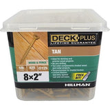 Hillman 48414 Deck Plus Tan Exterior Deck Screws #8 x 2", 5lb Box, 625-Pack