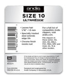Andis 64071 Carbonized Steel UltraEdge Detachable Clipper Blade, - Size #10