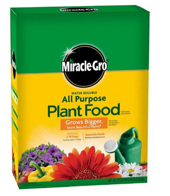Miracle-Gro 1001193 Indoor & Outdoor Water Soluble All-Purpose Plant Food 10 lb.