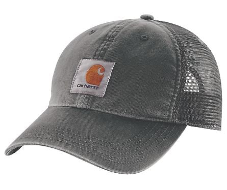 Carhartt 100286-476 Men's Adjustable Canvas Mesh-Back Cap, Gravel, One Size