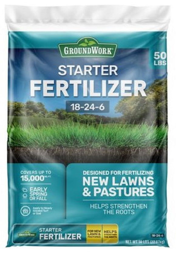GroundWork 100542130 Starter Fertilizer 18-24-6 50lb. Granular