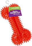 Retriever Gnawsome 10063 6.5 in. Spikey Squeaker Bone Medium Dog Toy - ASSORTED