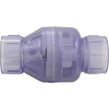 Flo Control 1011C20 Check Valve, 1011, 2"s, 1/2lb, Spring, Water, Clear
