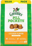Greenies Pill Pockets 10217090 Capsule Size Chicken Flavor Dog Treats Pack of 60