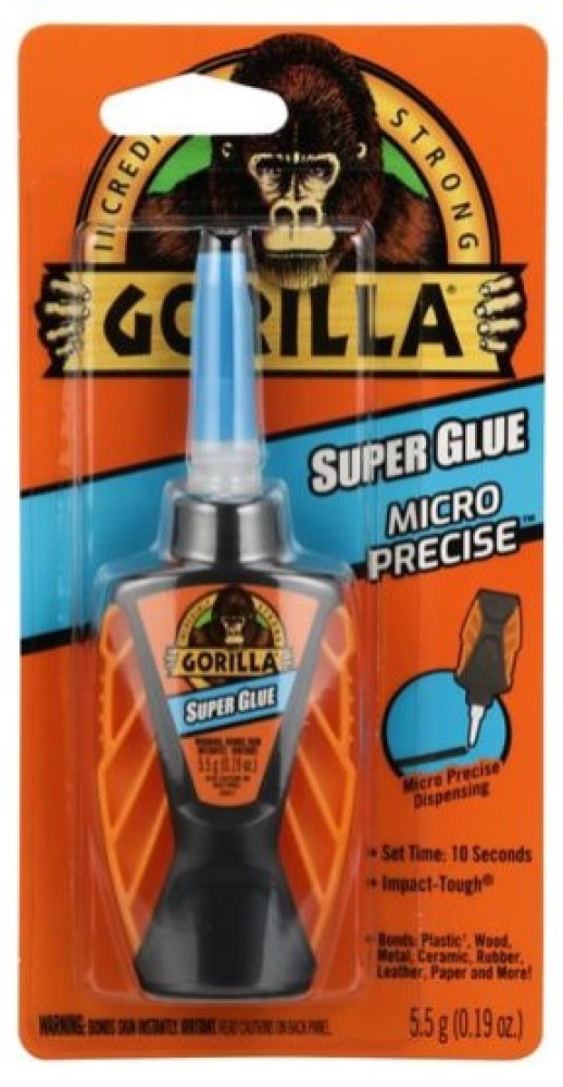 Gorilla Super Glue, 5.5g.,Impact Tough, Fast Setting, Versatile 102177