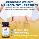 Weight Management Probiotics + Green Tea & Garcinia -Healthy Gut Biome (60 Caps)