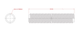 SteelWorks 11027 Coarse Threaded Rod Zinc-Plated (1/2"-13 x 3')