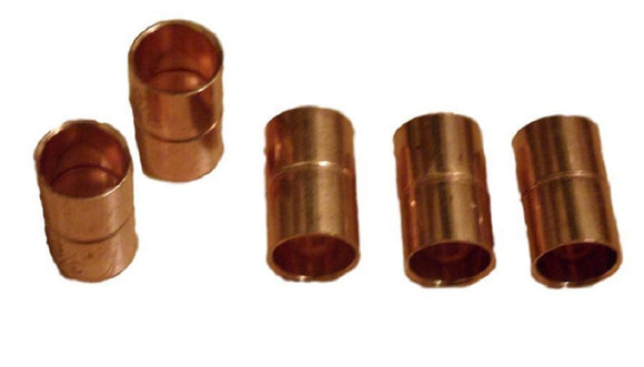 Bramec 10154 Lot of 5 Copper Coupling for Copper Tubing 3/8