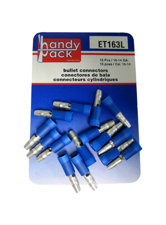 Standard Handy Pack ET163L 16-14 Gauge Bullet Connectors 15 Pieces