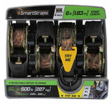 SmartStraps 1961 6 ft. Camo Retractable Ratchet, 500 lb., 4-Pack