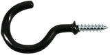 Hillman 121025 Steel Cd Cup Hook Black Vnl 2 1/4 4pk, 121025