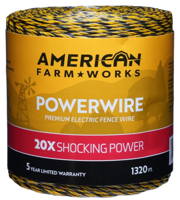 American FarmWorks HDW1320YA-AFW 1,320 ft. PowerWire Electric Fencing